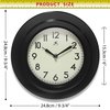 Infinity Instruments Retro Escape 9.75 in. Wall Clock - Black 20305BK-4543